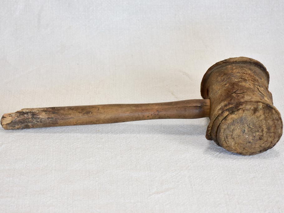 Rustic antique wooden hammer