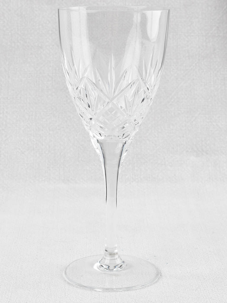 6 crystal wine glasses