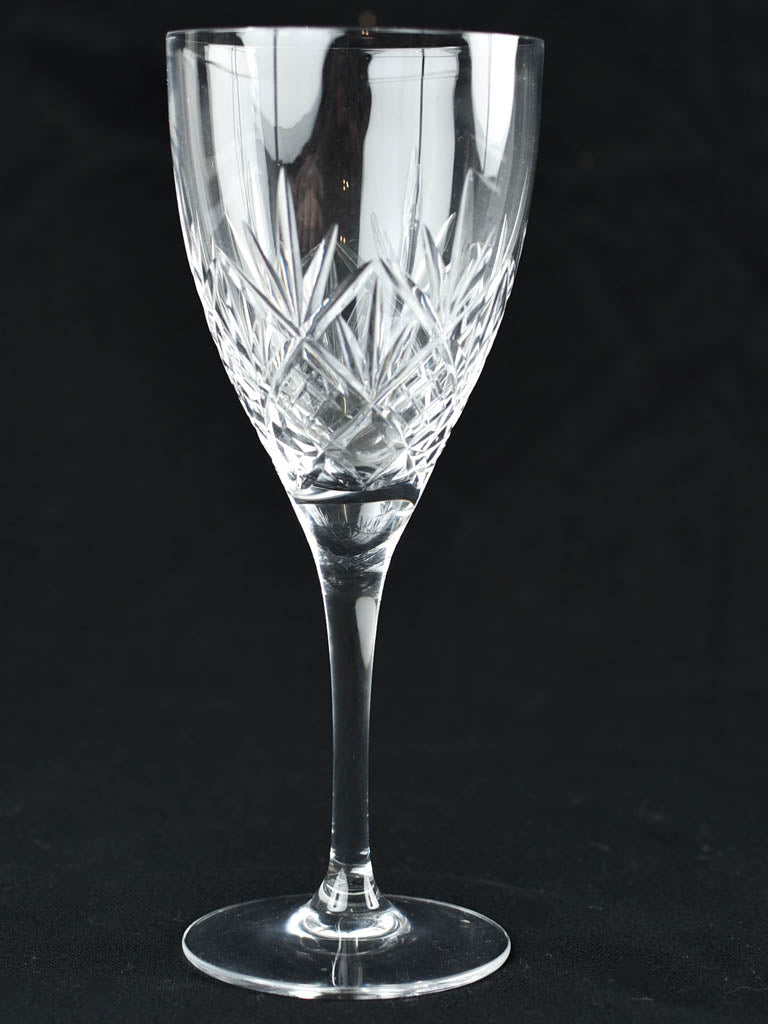 6 crystal wine glasses