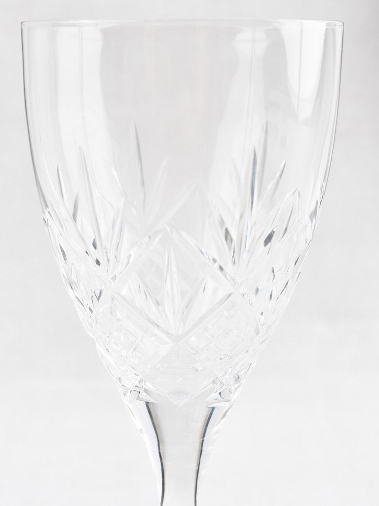 6 crystal wine glasses