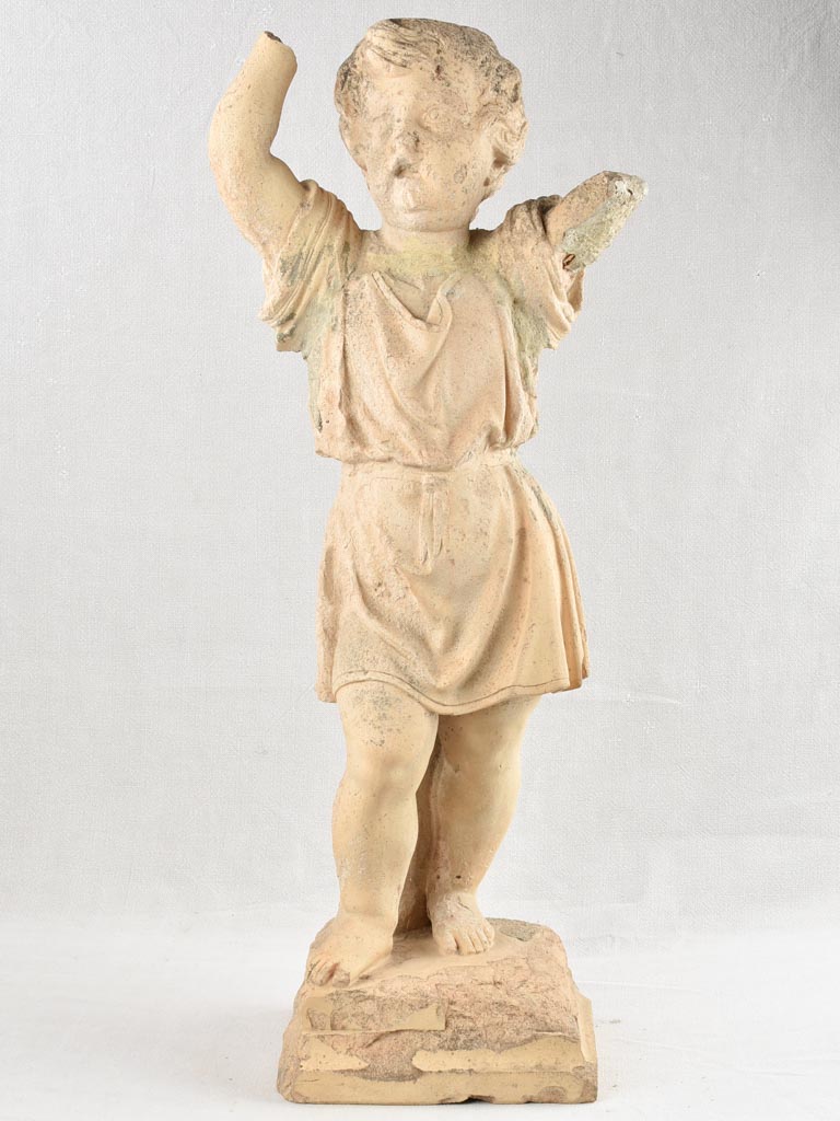 19th century sculpture of an angel / child 36¼"