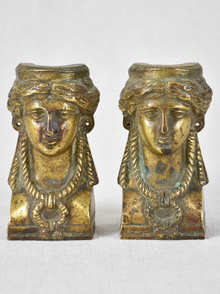 Nineteenth-century salvaged bronze caryatid feature