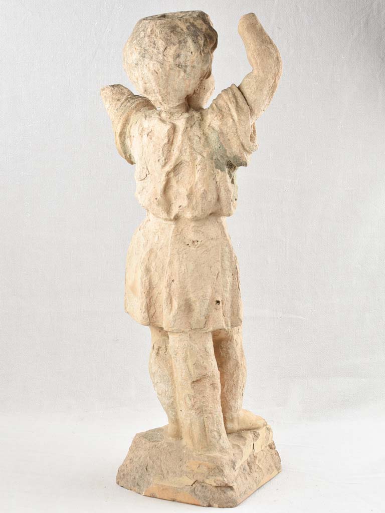 19th century sculpture of an angel / child 36¼"