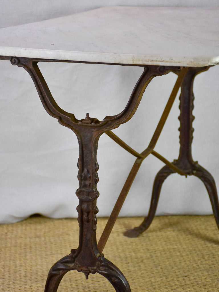 Late 19th Century French rectangular marble bistro table 39½" x 24"