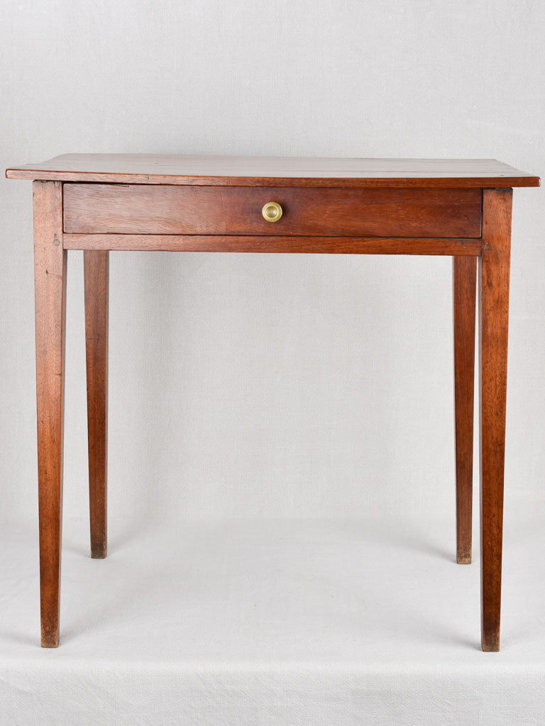 19th century desk / side table with drawer & tapered legs