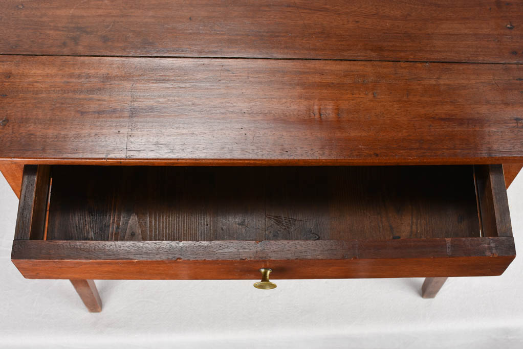 19th century desk / side table with drawer & tapered legs