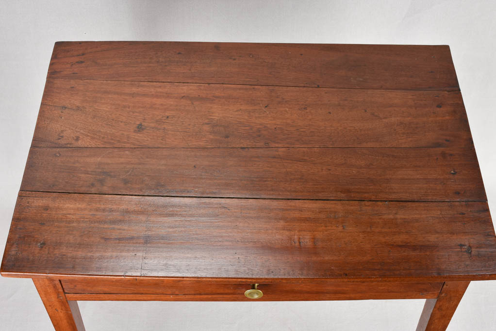 19th century desk / side table with drawer & tapered legs