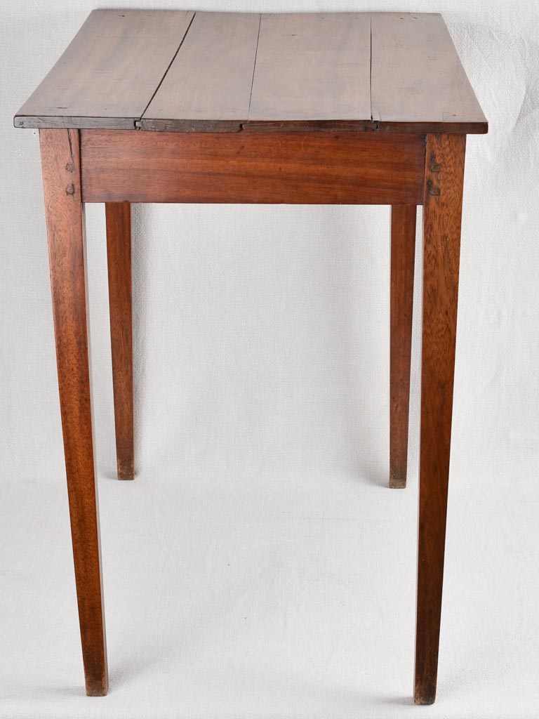 19th century desk / side table with drawer & tapered legs