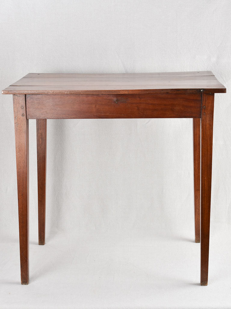 19th century desk / side table with drawer & tapered legs