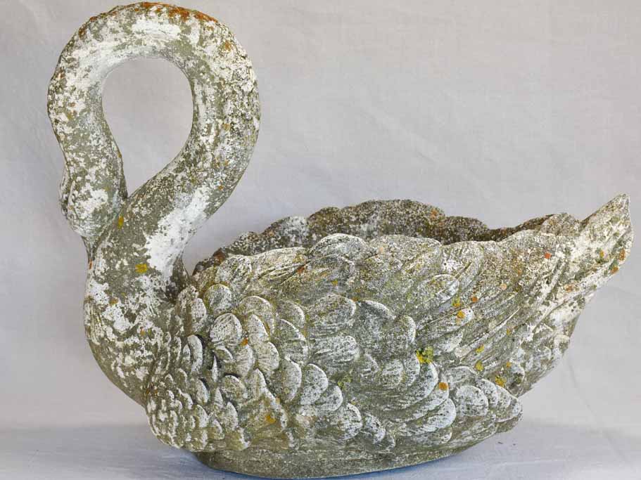 Twentieth-century French garden planter - swan