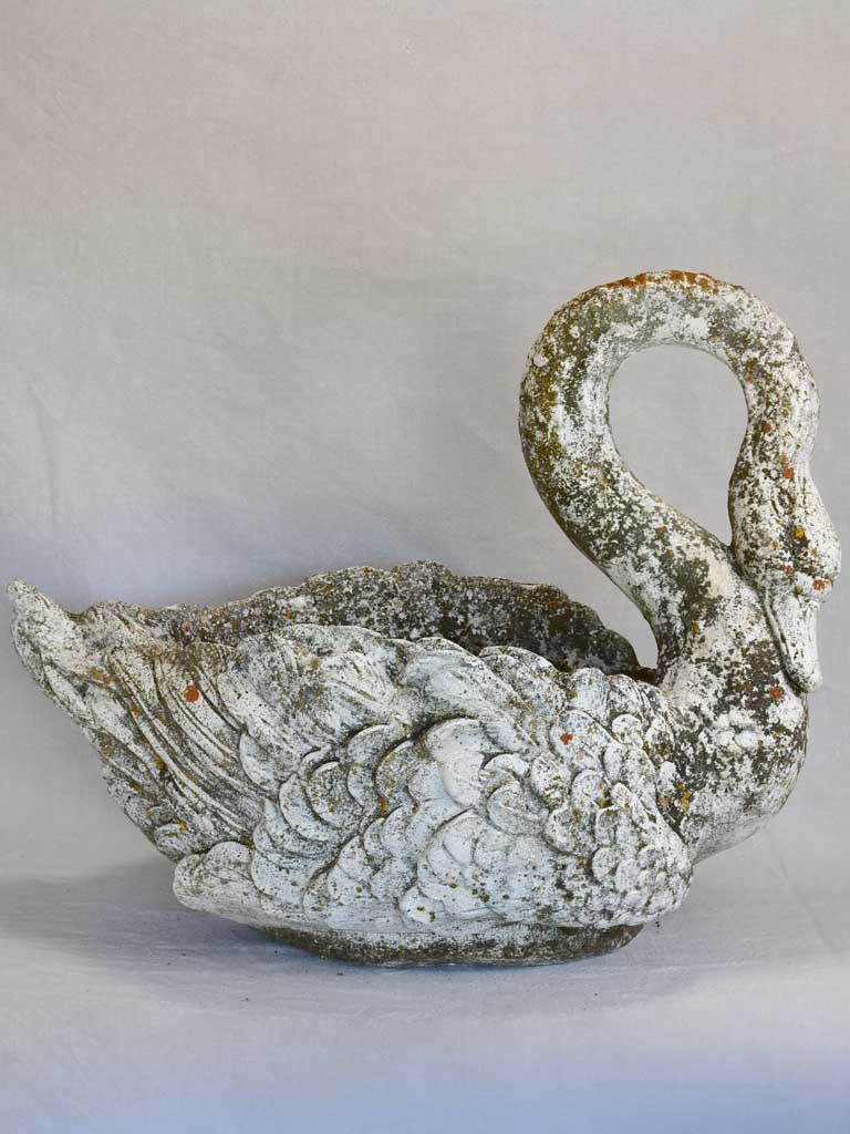 Twentieth-century French garden planter - swan