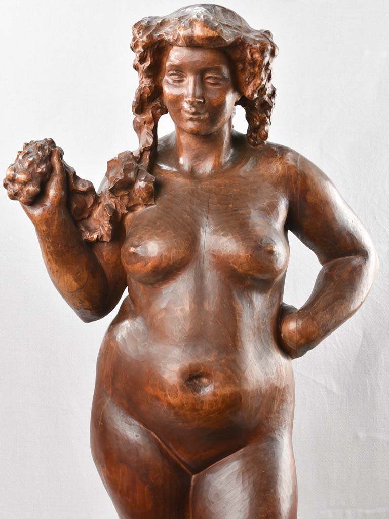 Wooden sculpture of a Bacchante - 1900s 44½"