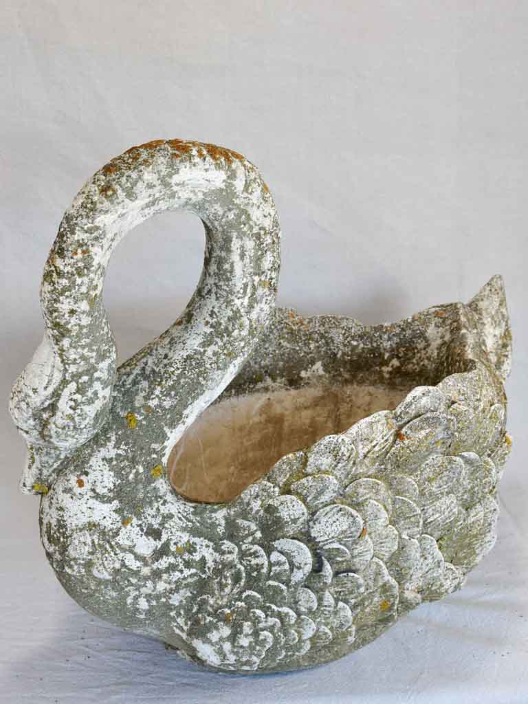 Twentieth-century French garden planter - swan