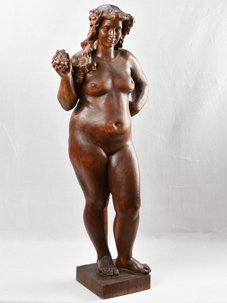 Wooden sculpture of a Bacchante - 1900s 44½"