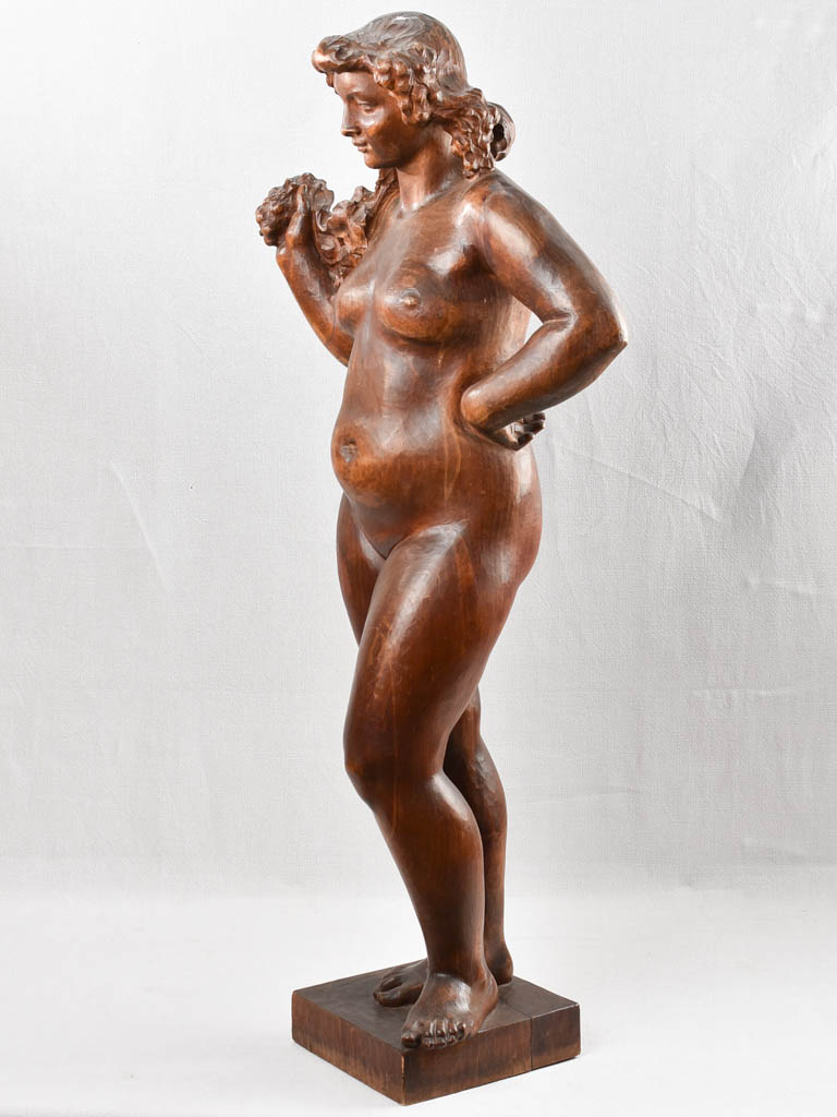 Wooden sculpture of a Bacchante - 1900s 44½"