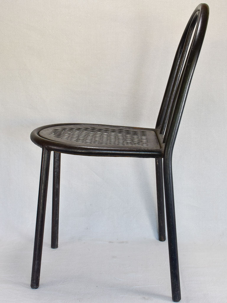 Retro Black Metal Mallet-Stevens Chairs