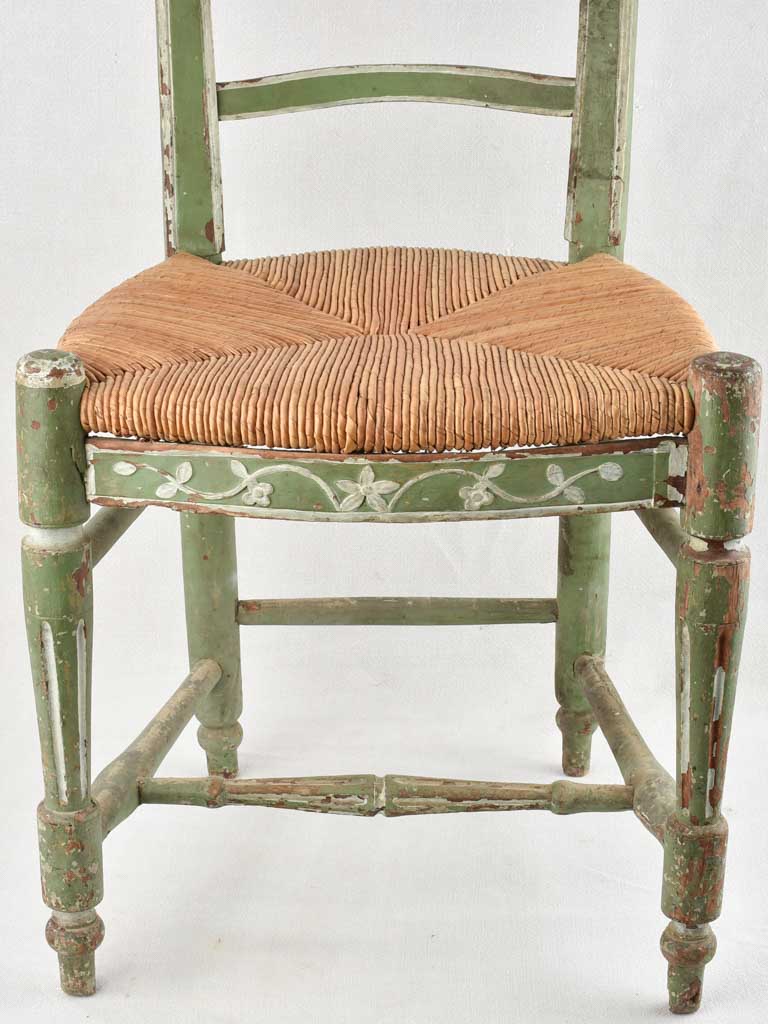 Antique Provençal straw armchair