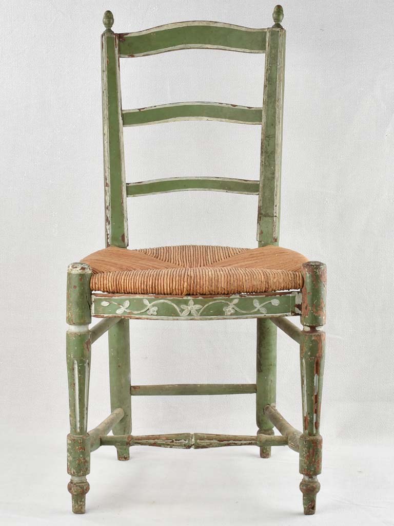 Antique Provençal straw armchair