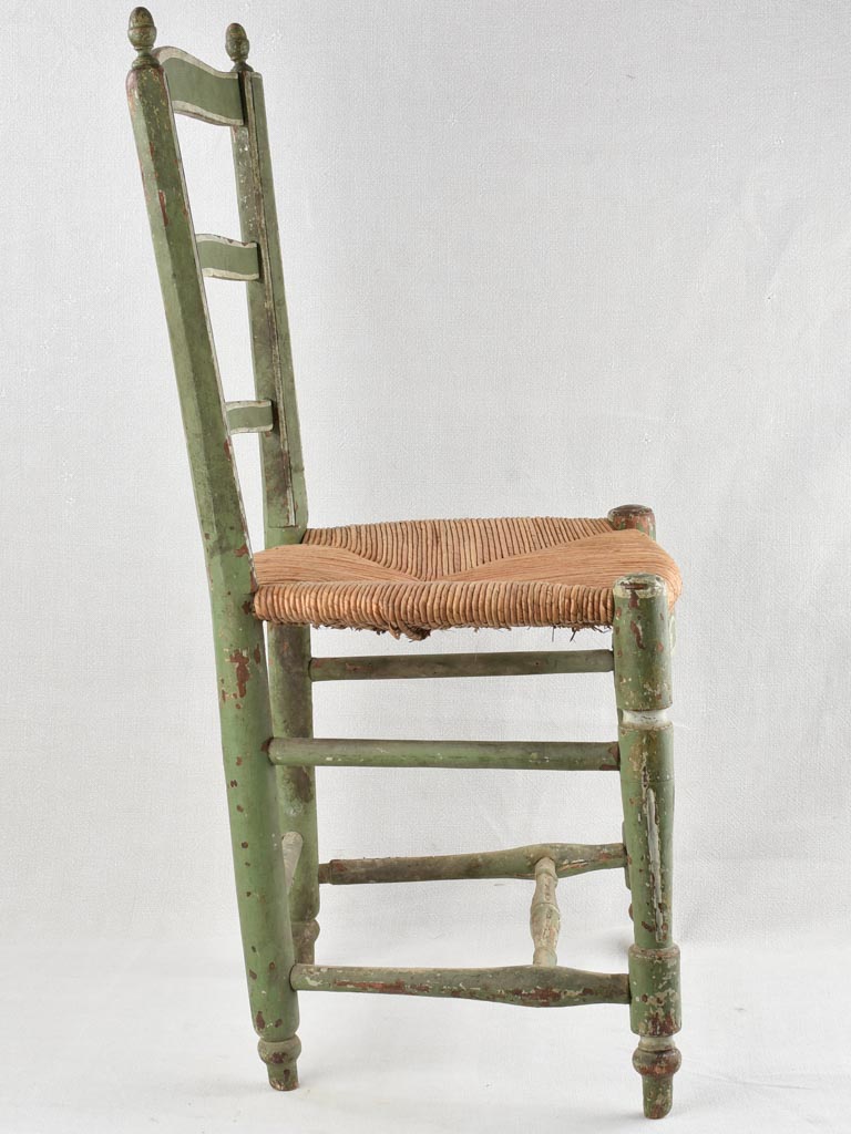 Antique Provençal straw armchair