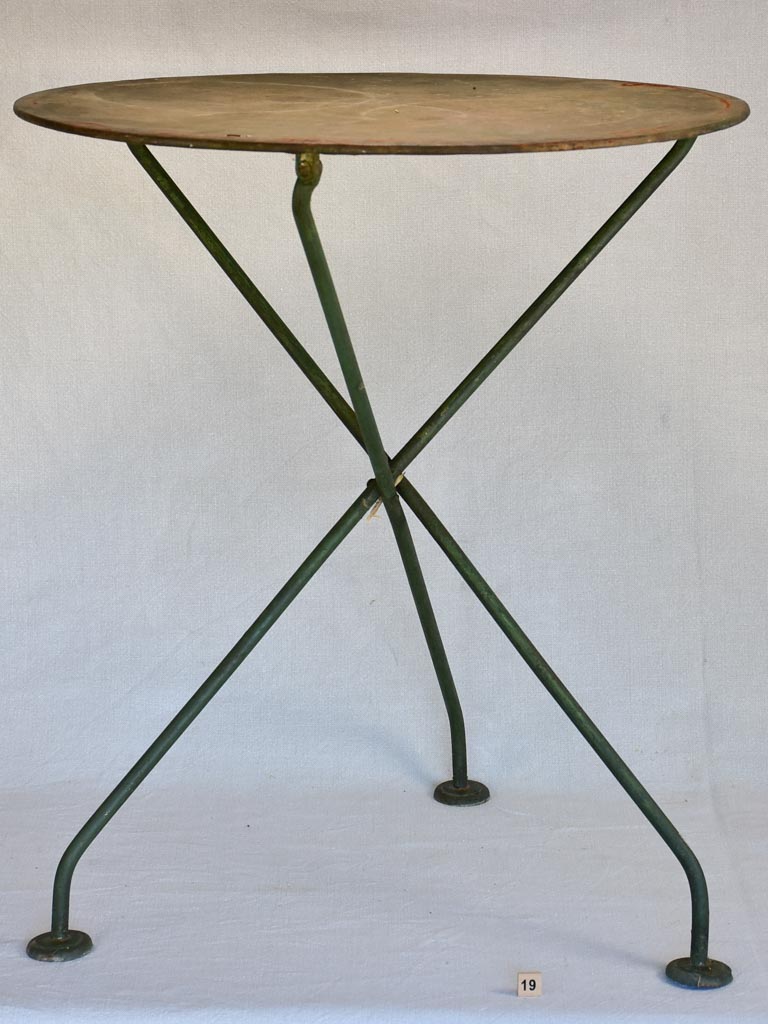 Folding French iron garden table - early twentieth-century