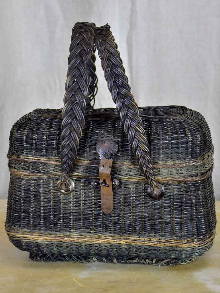 19th Century French woven market basket