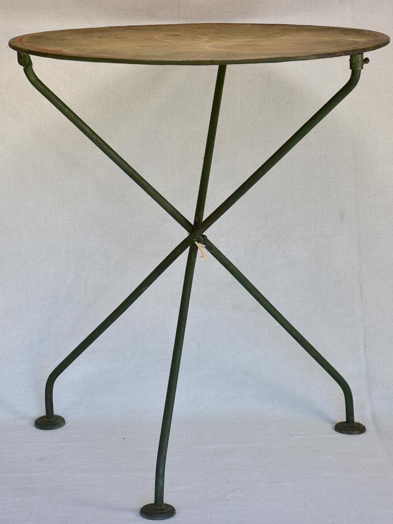 Folding French iron garden table - early twentieth-century