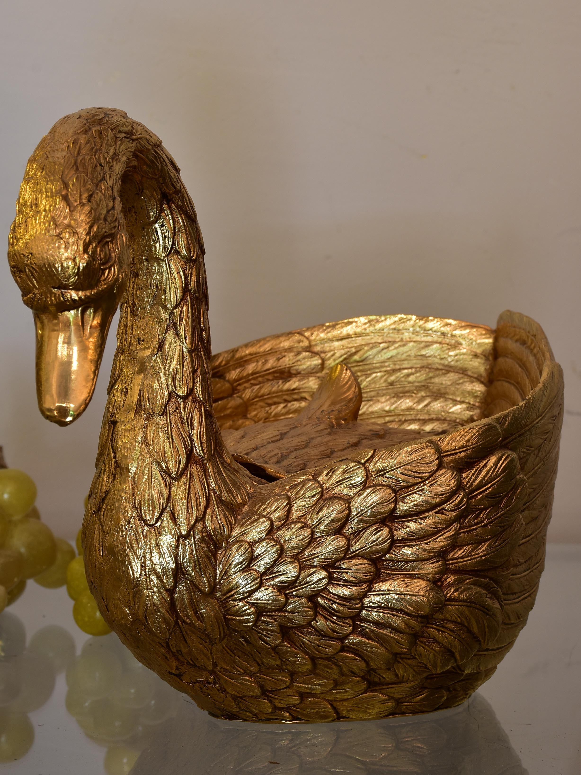 Gold Mauro Manetti swan ice bucket