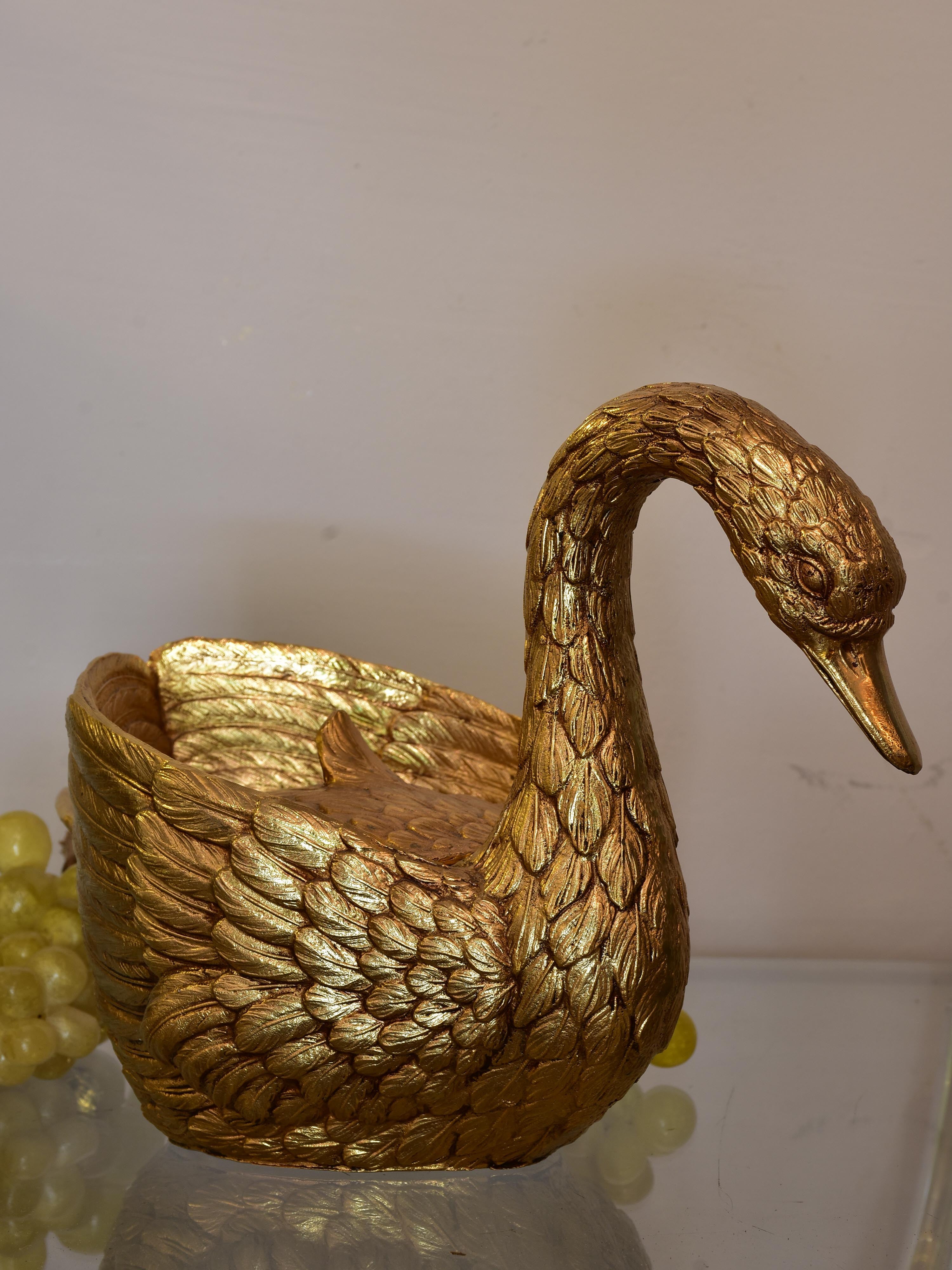 Gold Mauro Manetti swan ice bucket