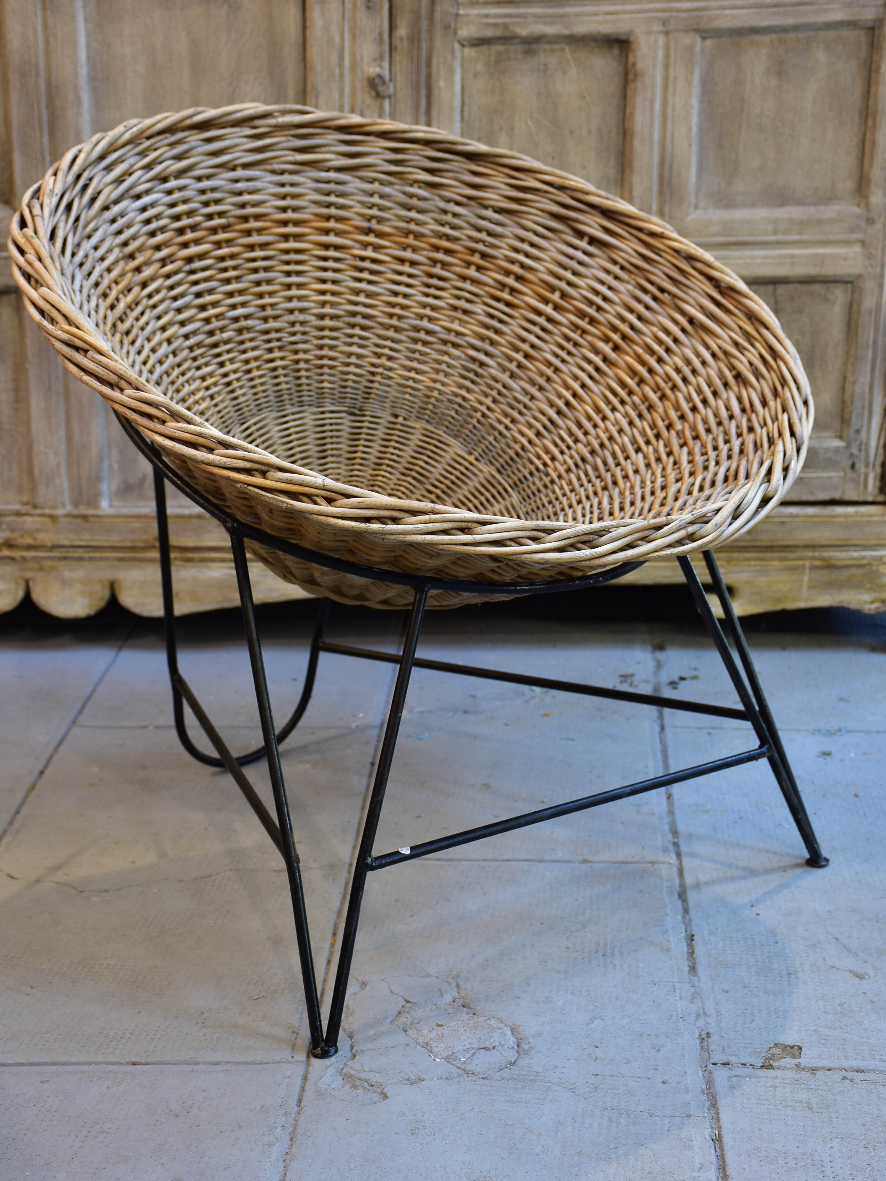 1950's & 60's wicker chairs - lot of seven