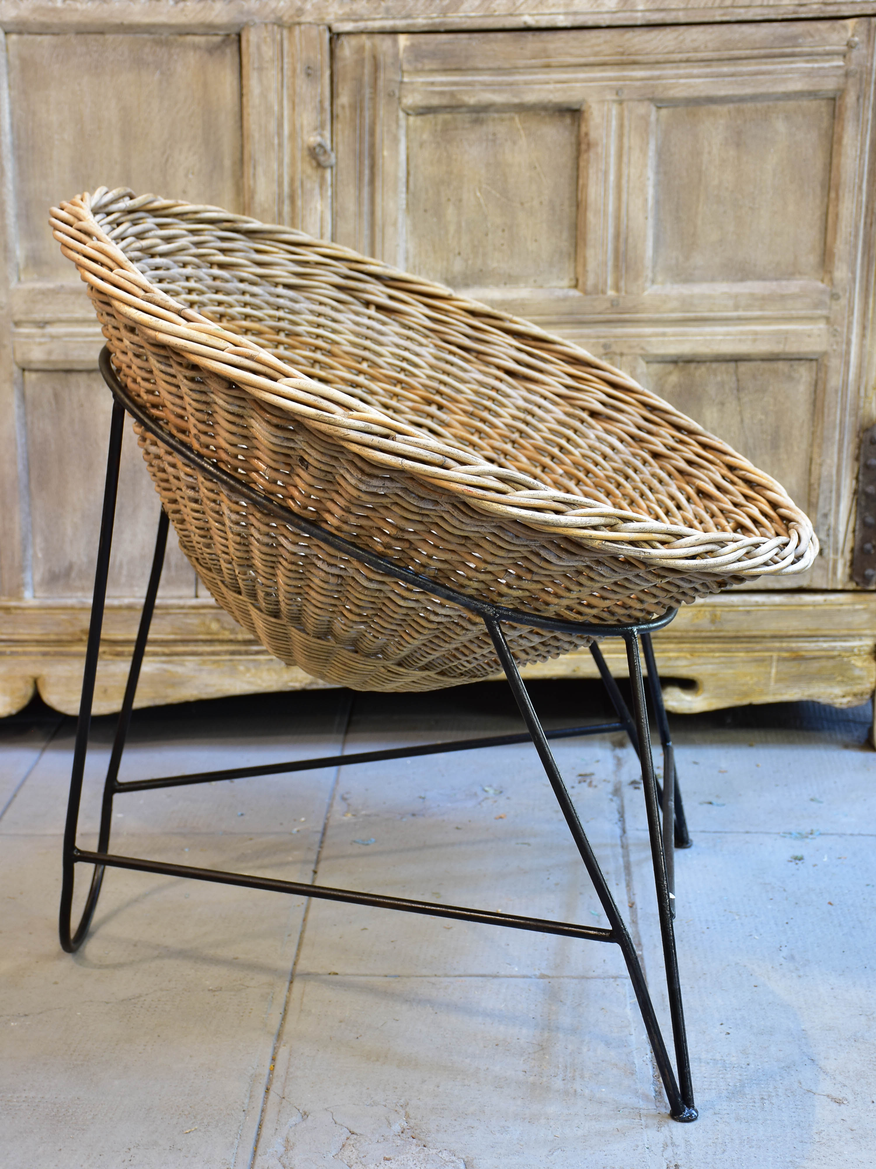 1950's wicker armchairs - five available