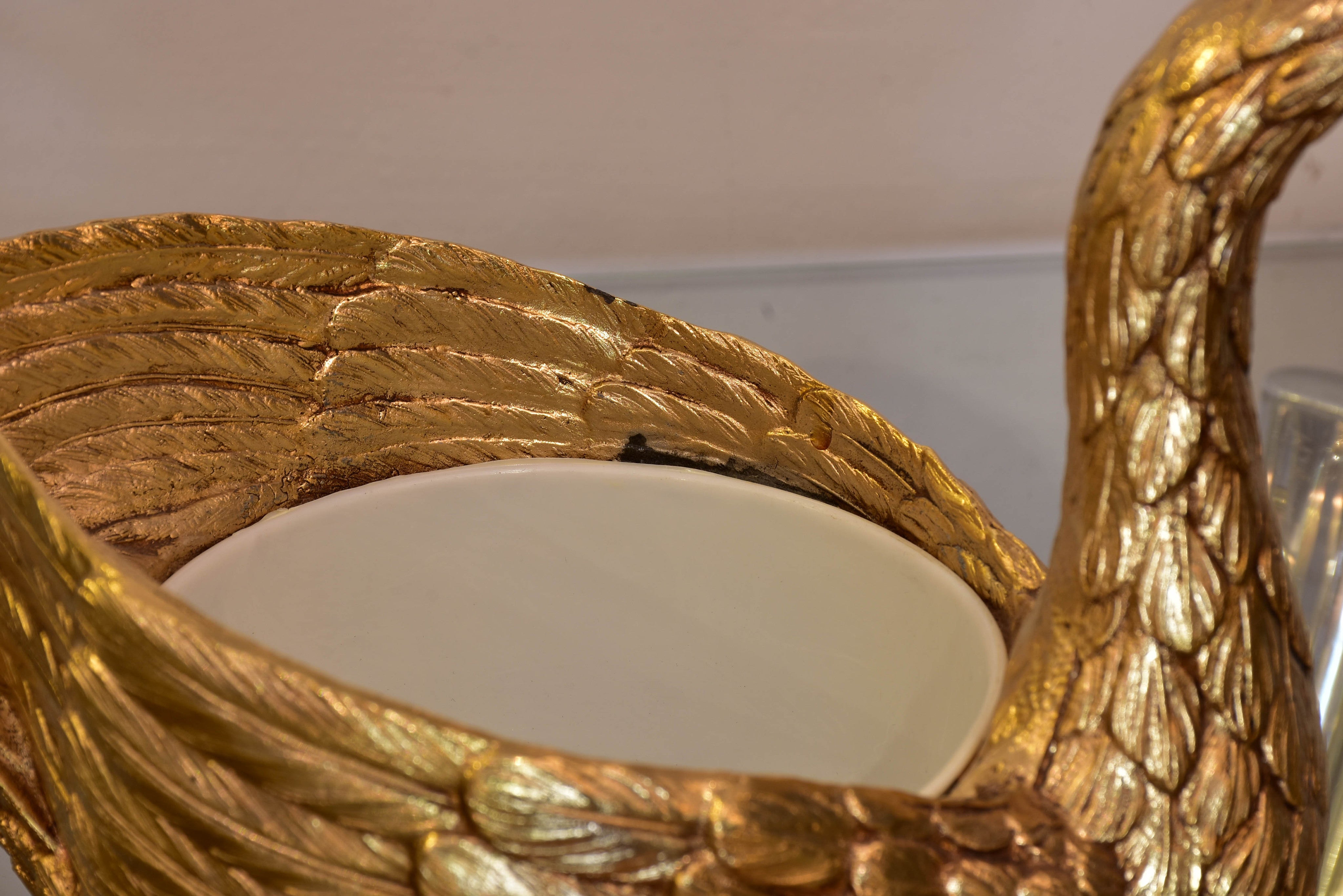 Gold Mauro Manetti swan ice bucket