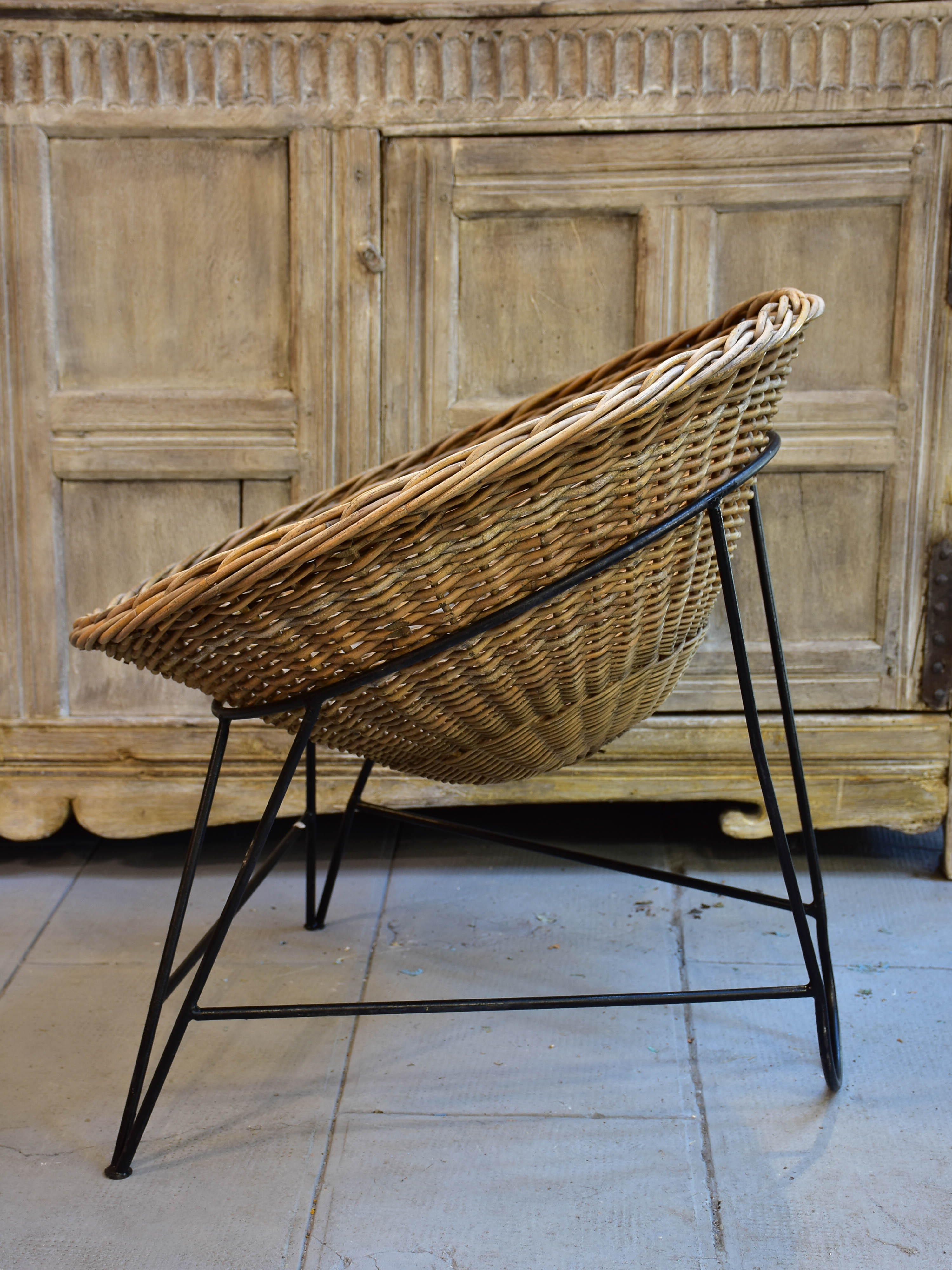 1950's wicker armchairs - five available