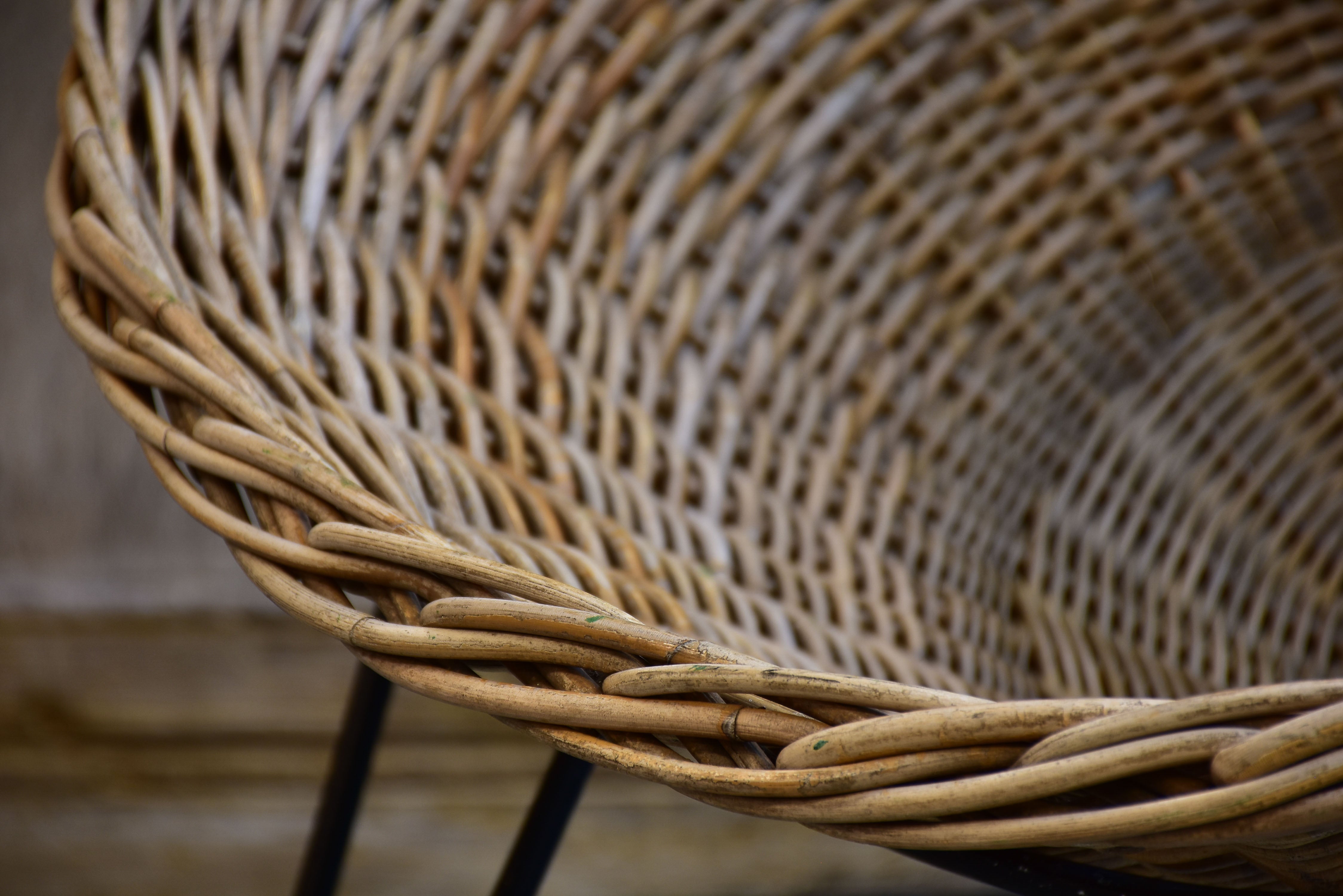 1950's wicker armchairs - five available