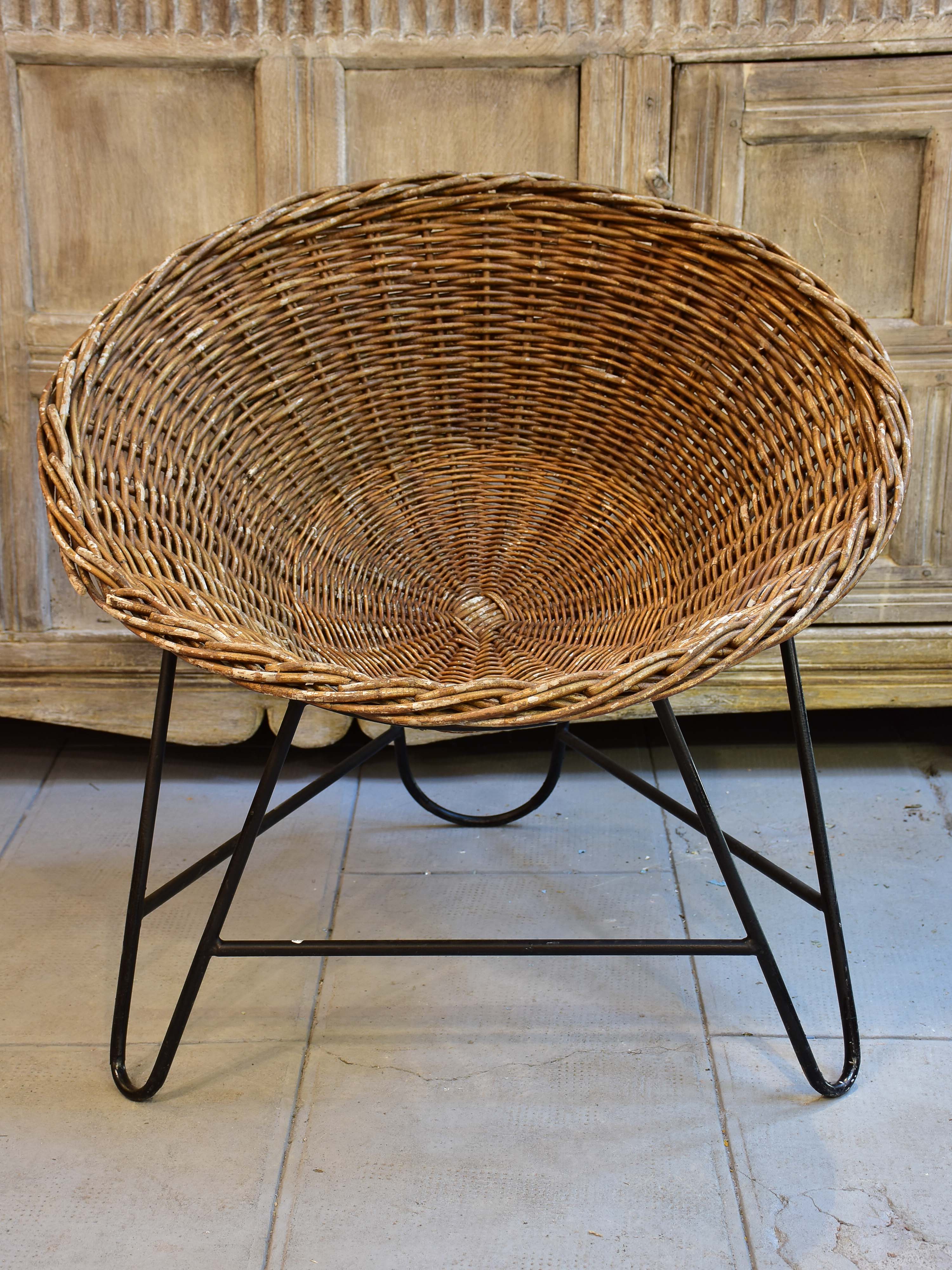 1960's wicker chairs - pair