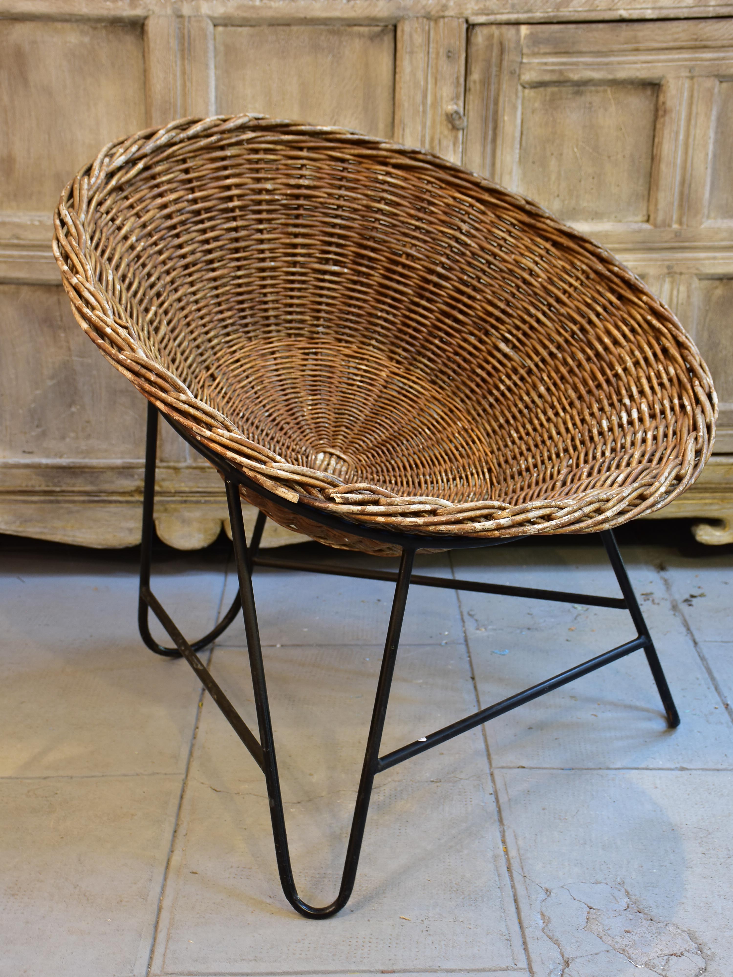 1960's wicker chairs - pair