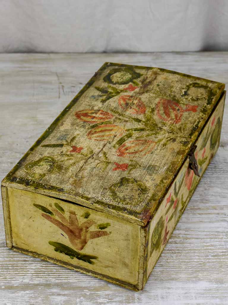 18th Century hand painted French marriage chest