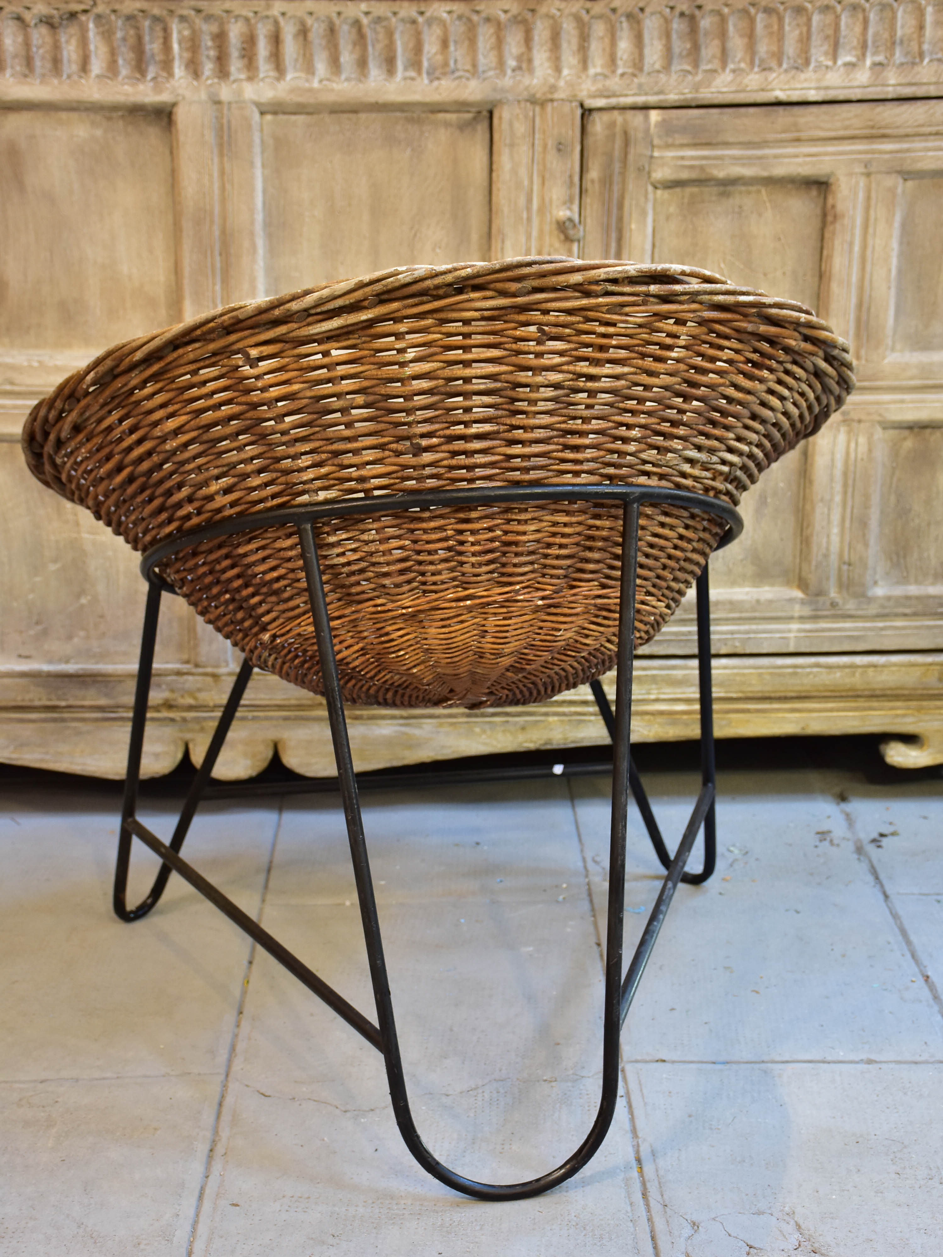 1960's wicker chairs - pair