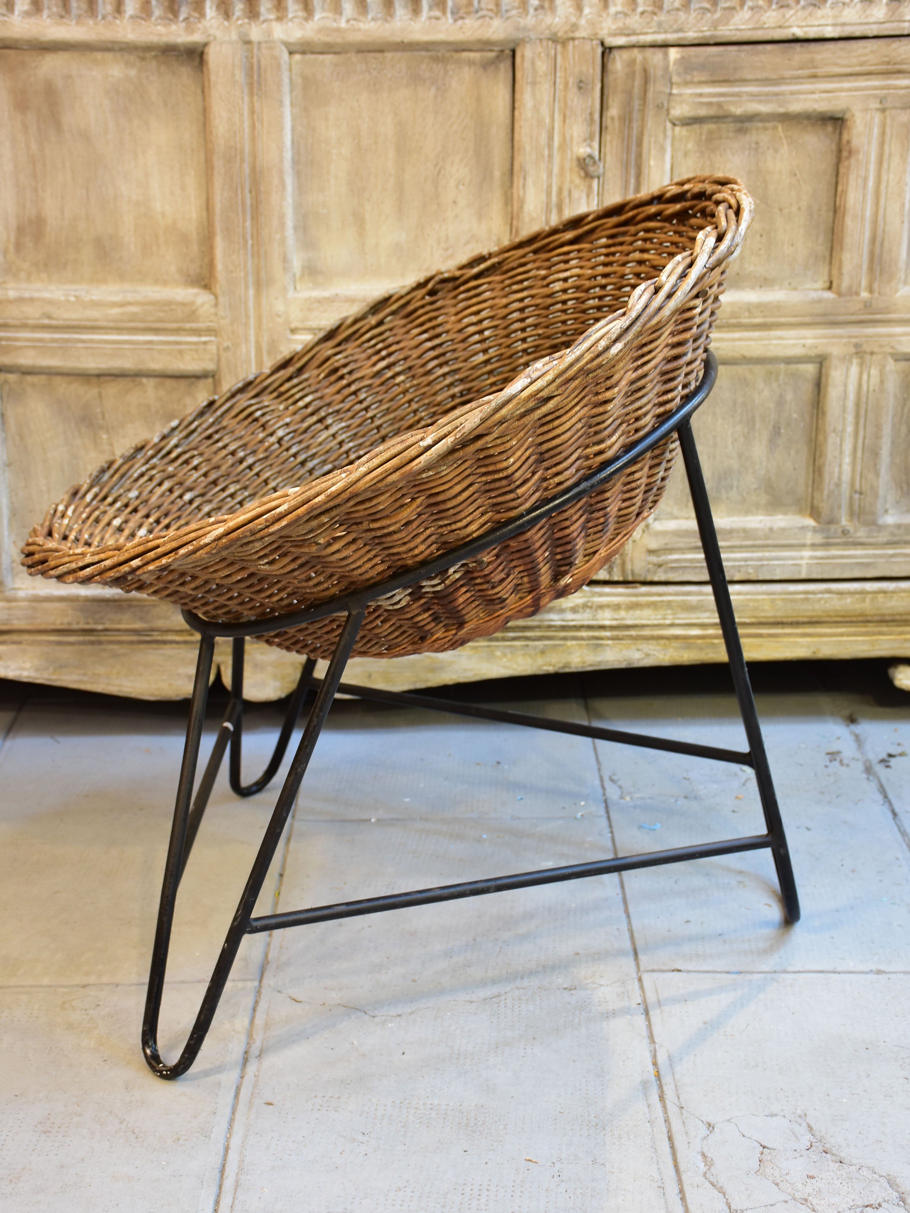 1960's wicker chairs - pair