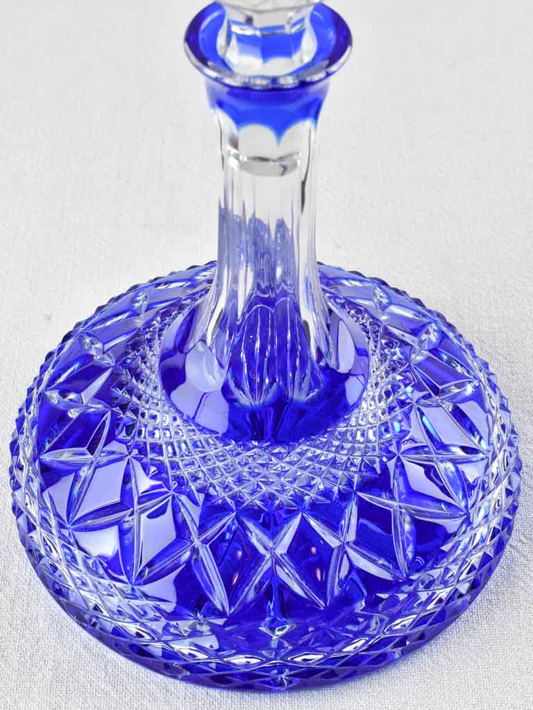 Vintage blue crystal carafe 1/4