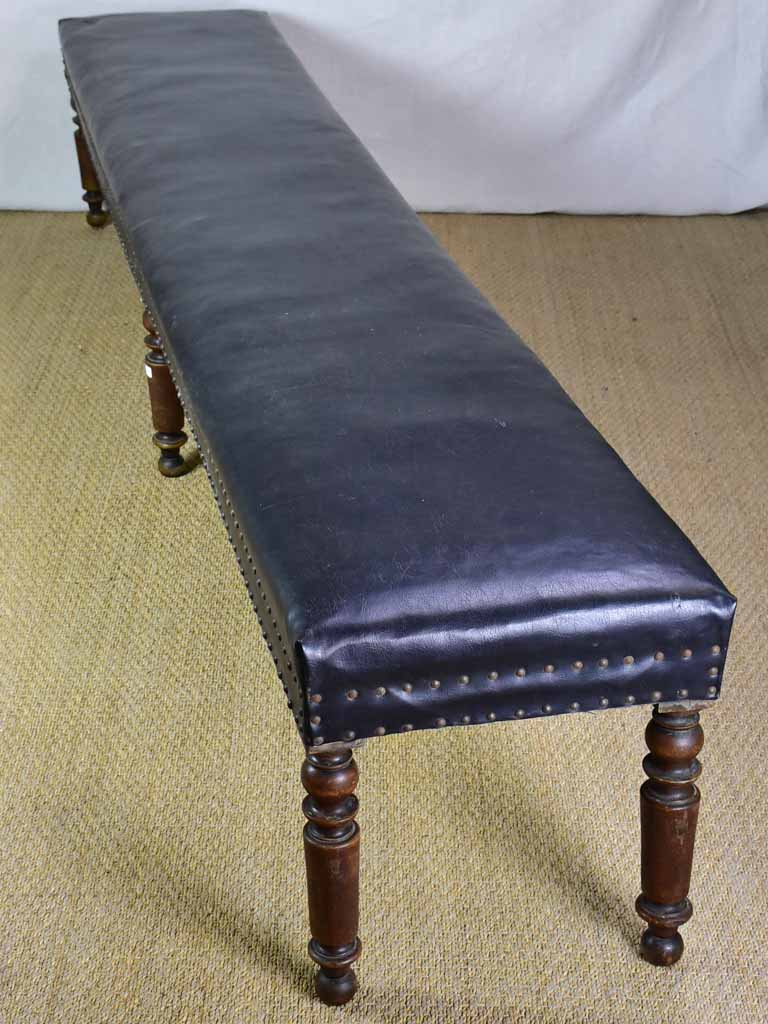 Long Napoleon III French bench seat from a bistro 110¼"