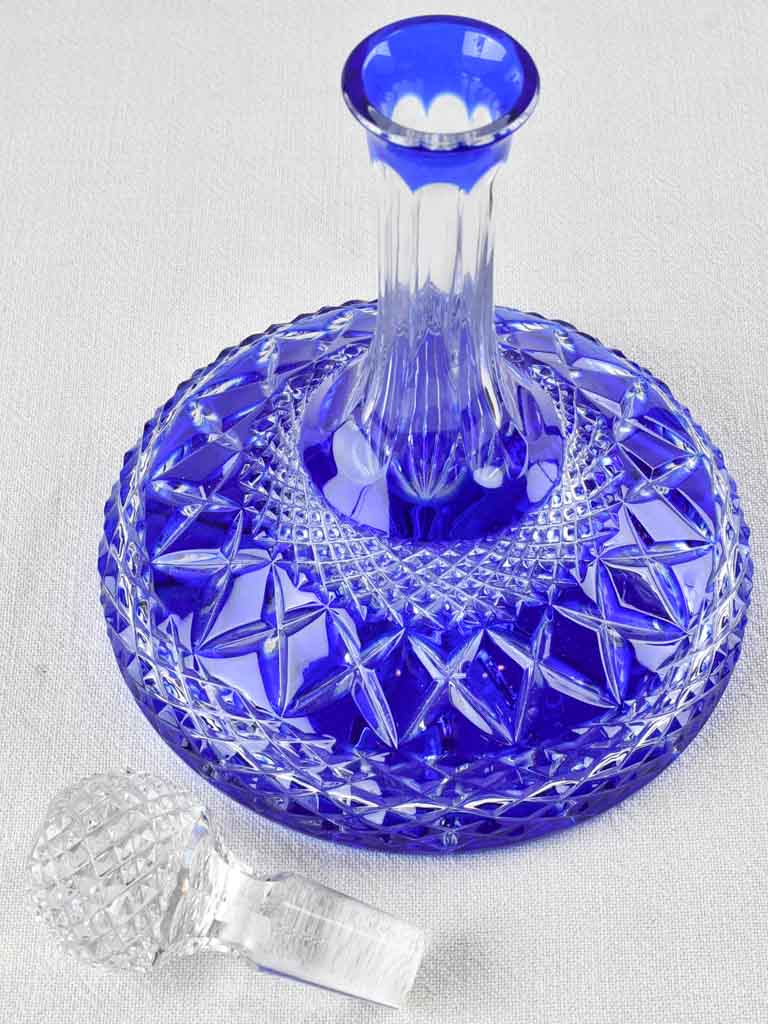 Vintage blue crystal carafe 1/4