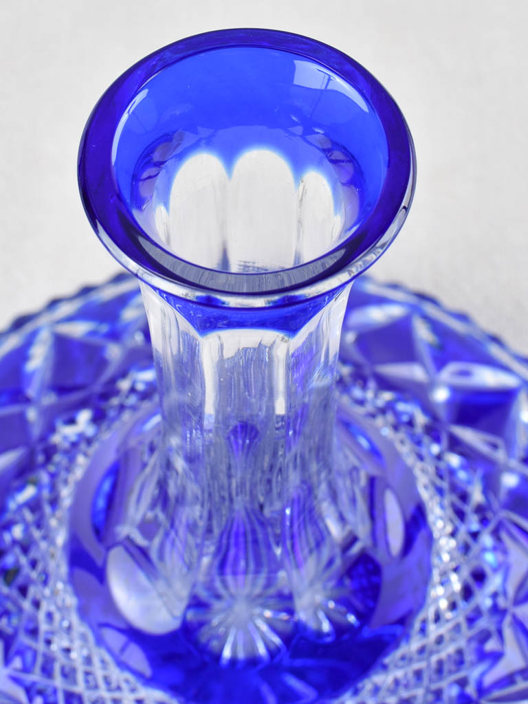 Vintage blue crystal carafe 1/4