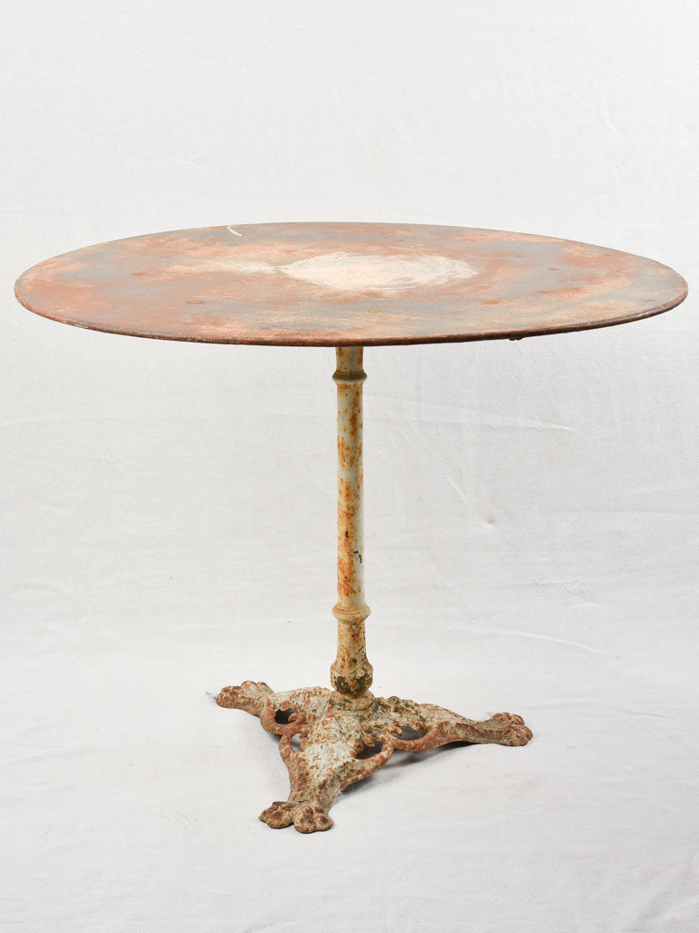 35" diameter antique French garden table - metal