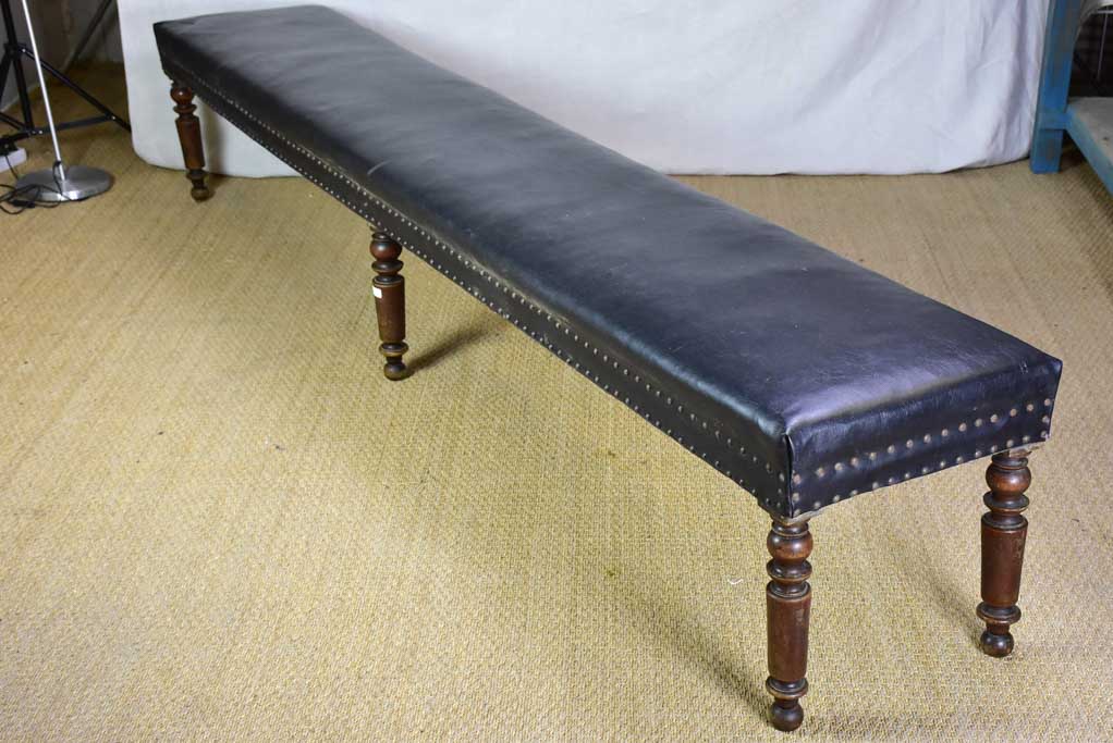 Long Napoleon III French bench seat from a bistro 110¼"