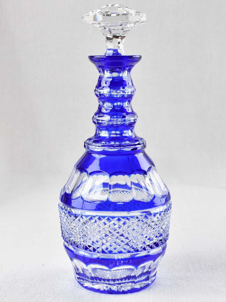 Vintage blue crystal carafe 2/4