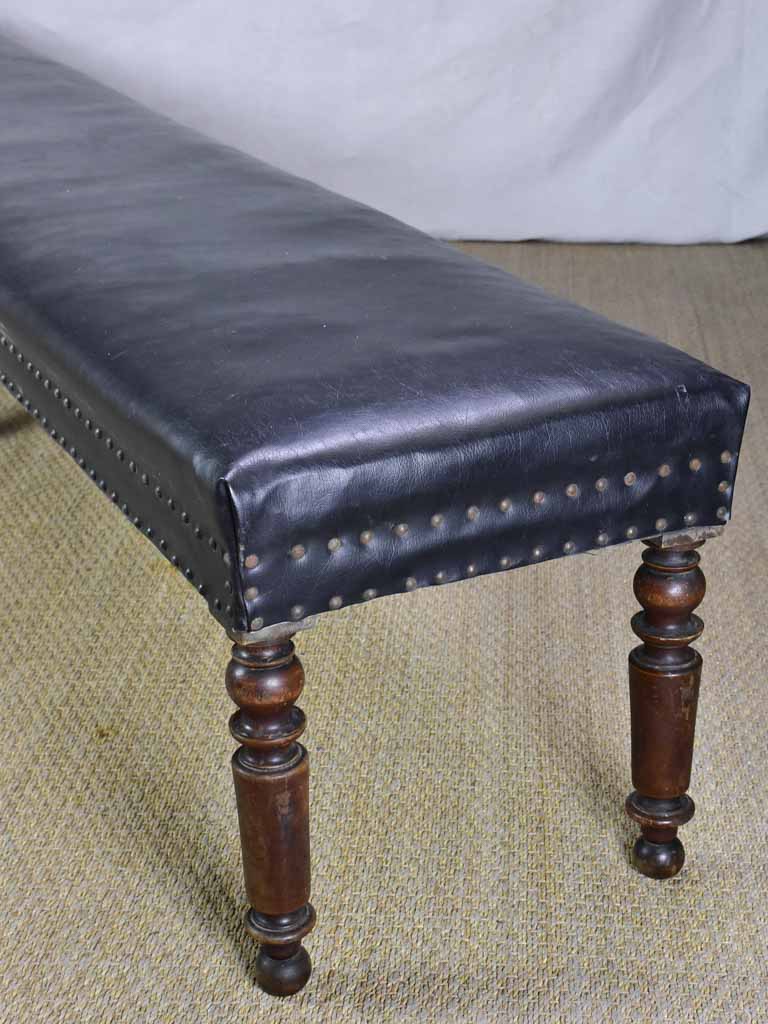 Long Napoleon III French bench seat from a bistro 110¼"