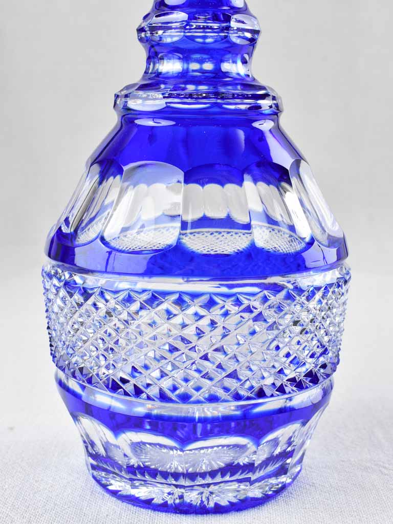 Vintage blue crystal carafe 2/4