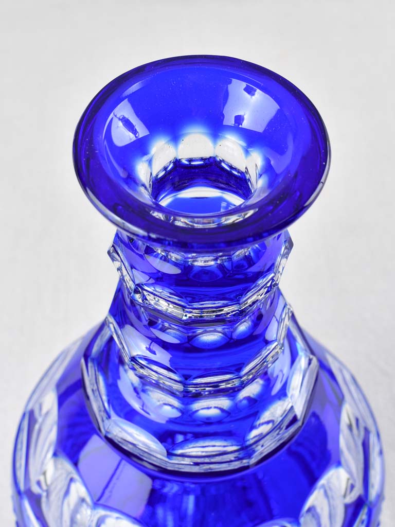 Vintage blue crystal carafe 2/4