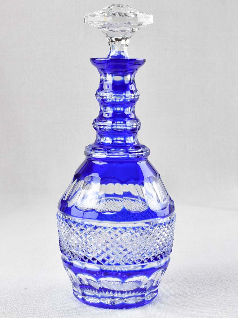 Vintage blue crystal carafe 2/4