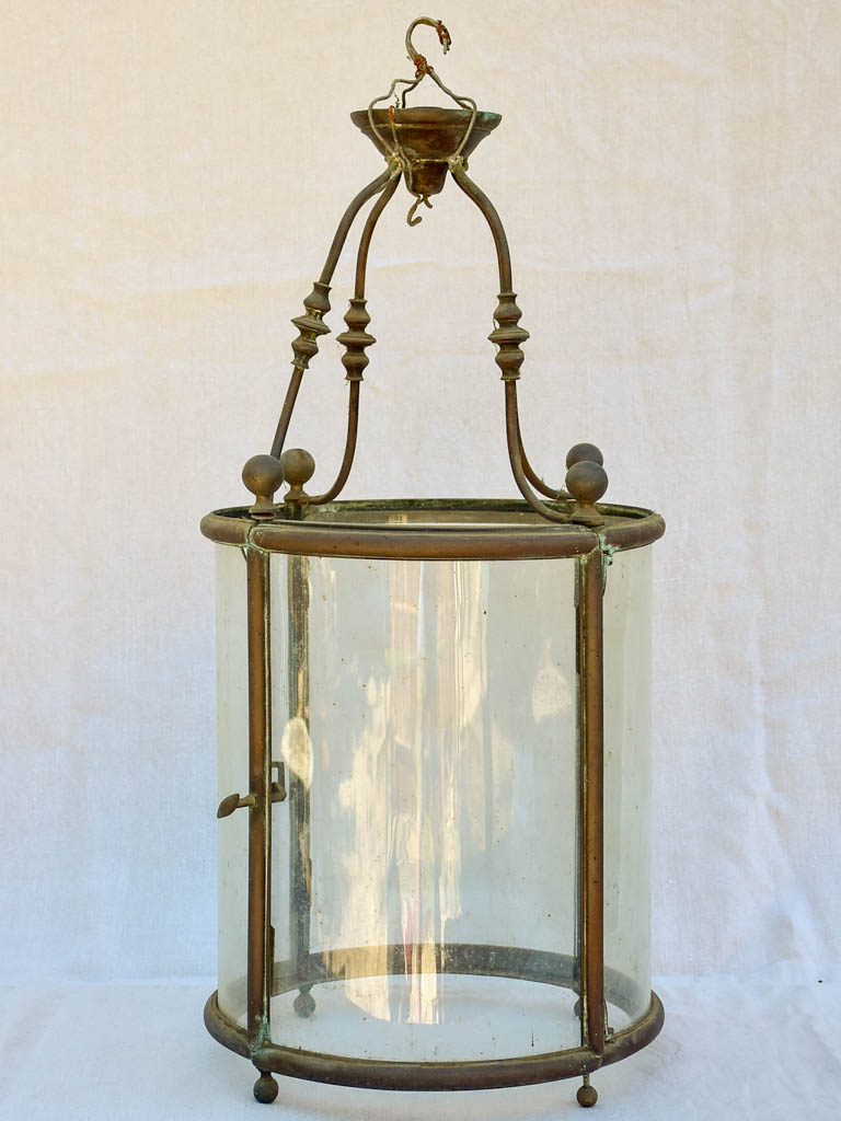 Large antique French lantern for indoors 30¾"